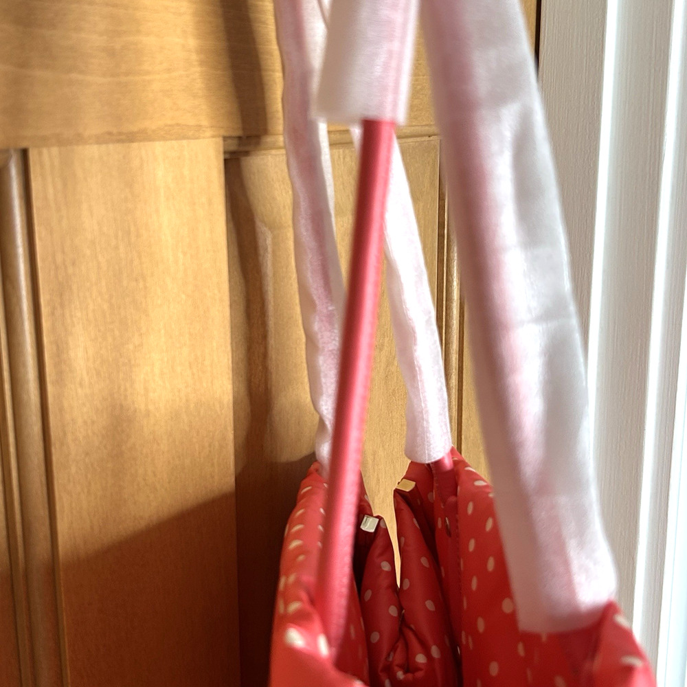 Kate Spade Everything Puffy Dots Large Tote Pink White 15x12x8 Travel Shopping - Picture 12 of 12